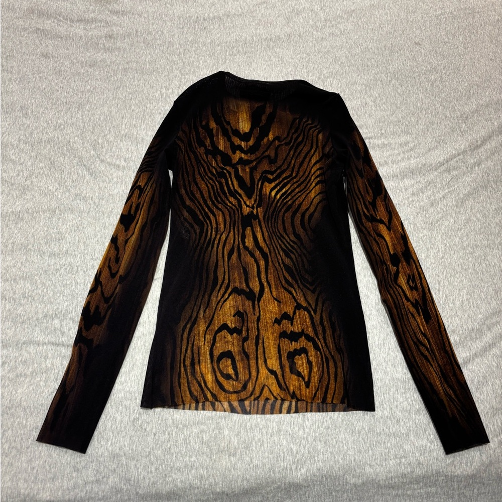 Jean Paul Gaultier Black and Brown Artistic Long Sleeve Top - Picture 3 of 3